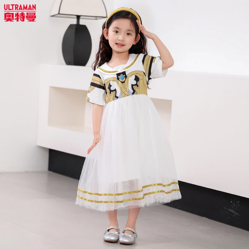 奥特曼夏款女童连衣裙短袖网纱儿童宝宝夏季卡露蜜拉女孩裙子衣服