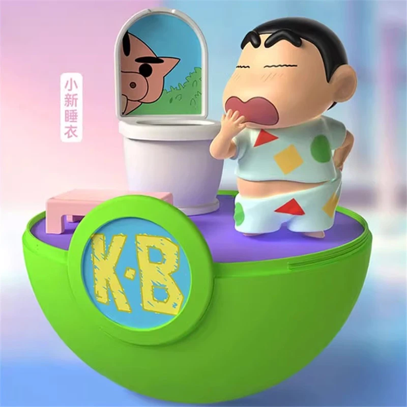 贝贝【拆盒】蜡笔小新场景摆件系列扭蛋款 潮玩盲盒代拆