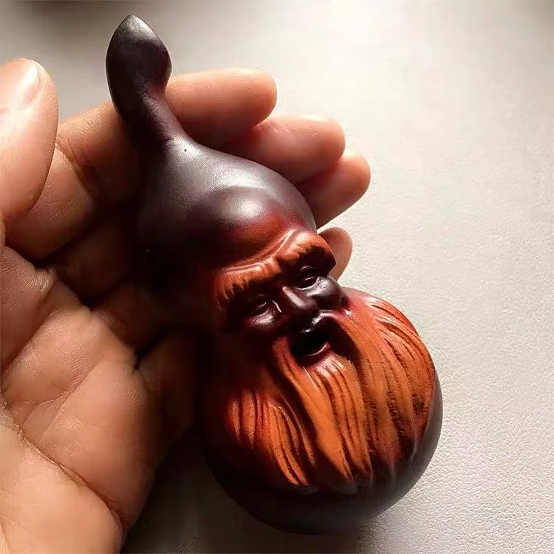 紫檀寿星葫芦手把件摆件 LQ872