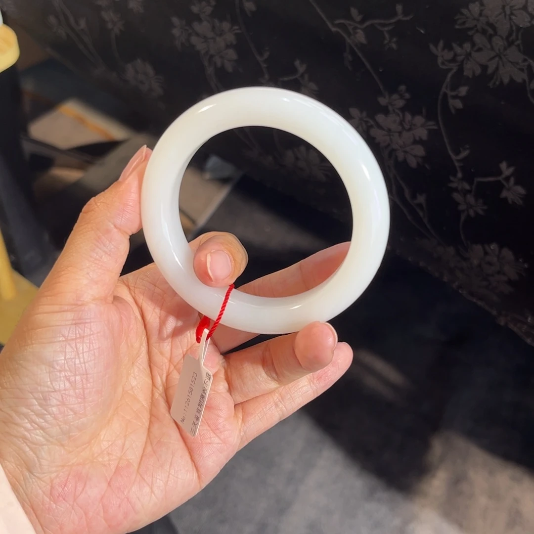 和田玉未镶嵌手镯   「羊脂白玉」大漏！强烈推荐！