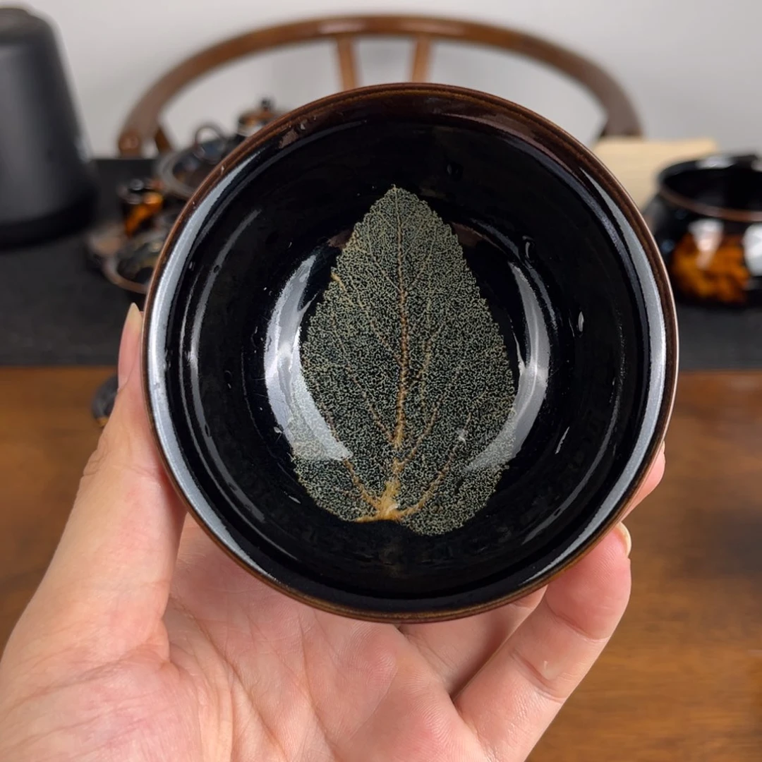 杯木叶天目撇口盏
