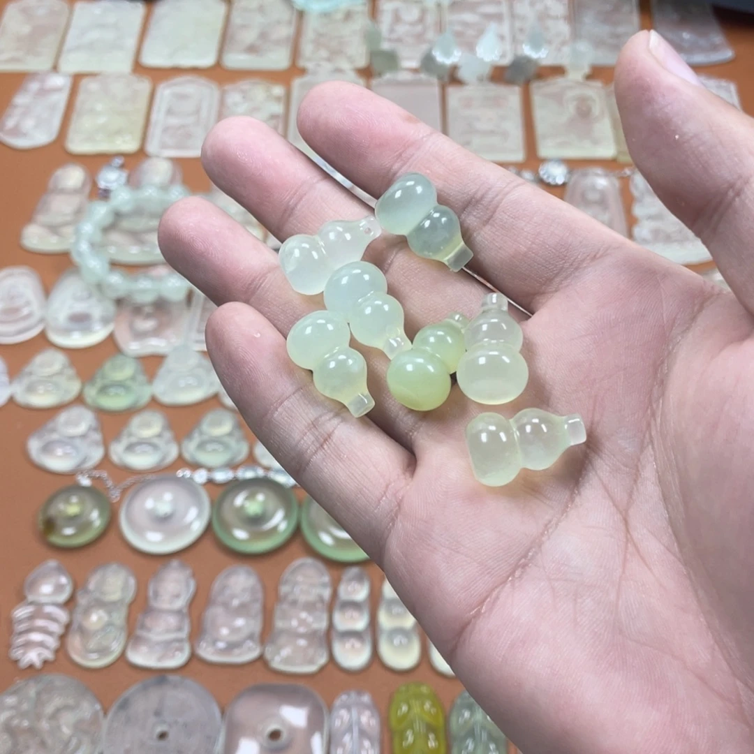 蛇纹石玉银S925镶嵌任选其一