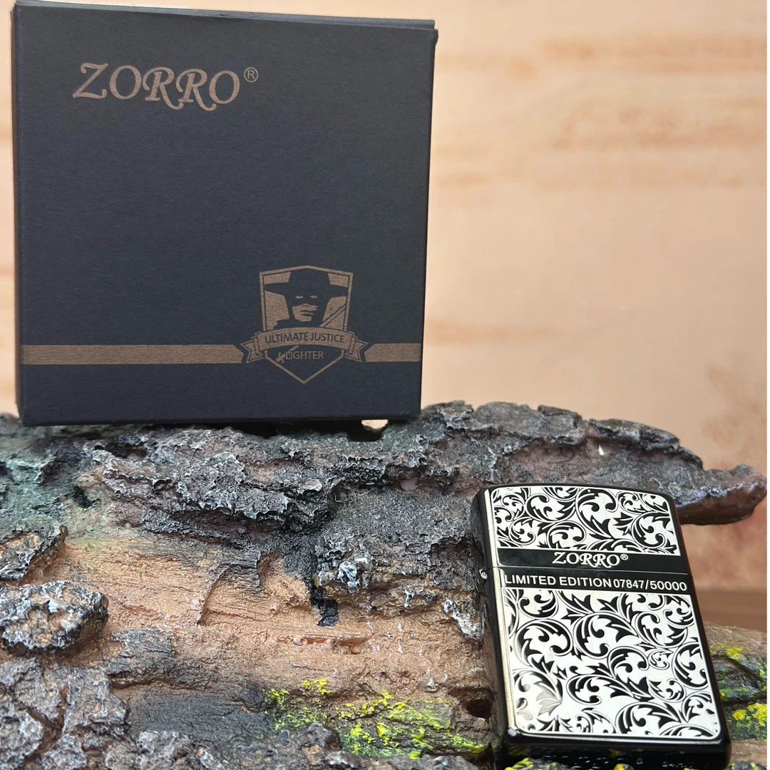 【火机国际总仓】ZORRO黑冰限量唐草煤油打火机