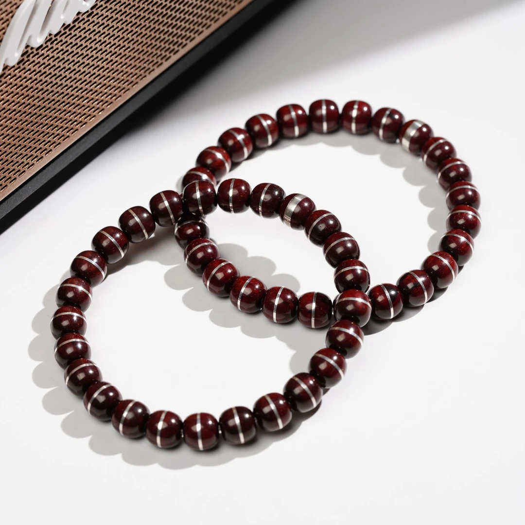 朴元出品印度小叶紫檀腰缠万贯单圈手串