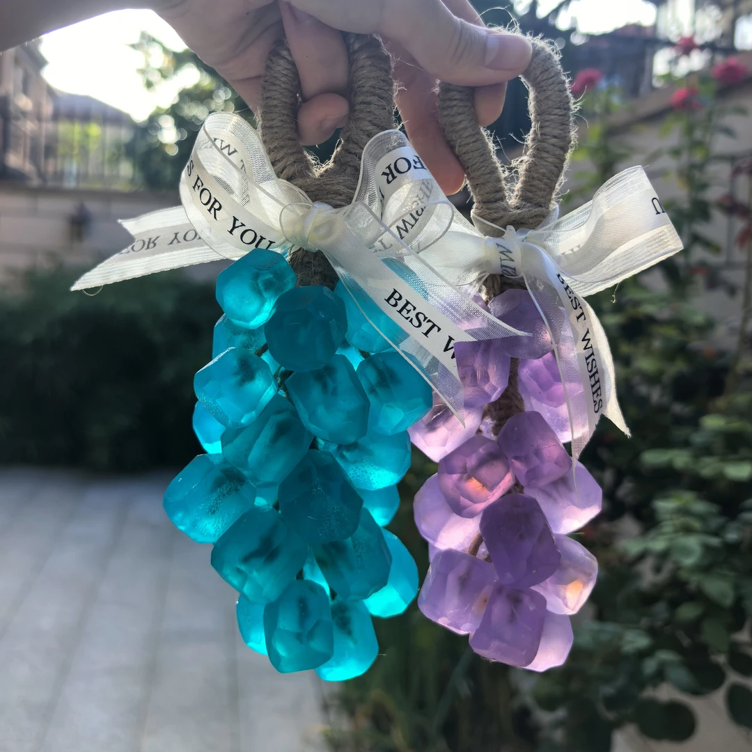 【生日礼物】水晶香皂葡萄香皂送女生礼物可挂可洗香薰葡萄香皂