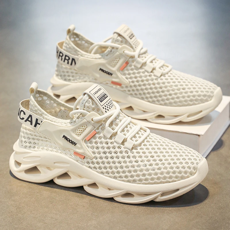 【设计师款】夏季男鞋百搭网面飞织透气薄款网孔轻便休闲鞋防臭网鞋