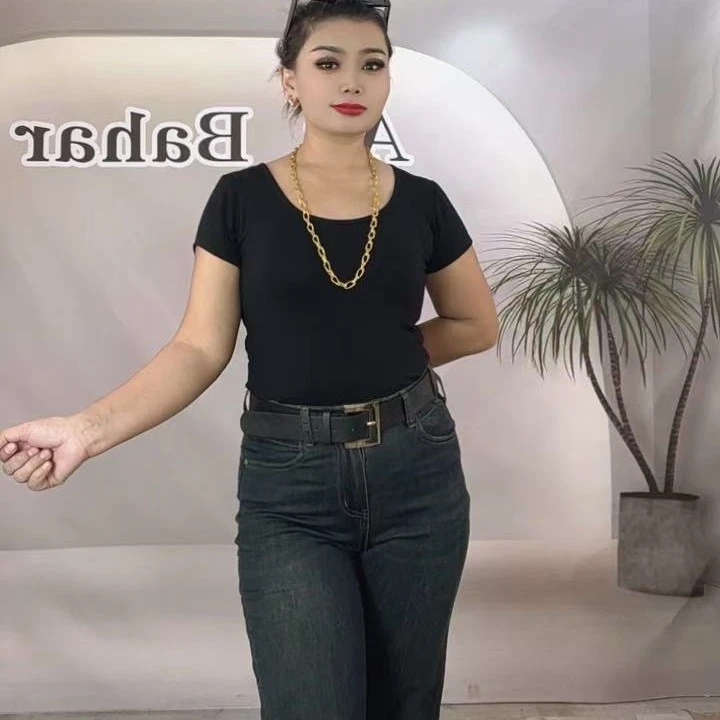 6633 秋天和夏天的女装女装牛仔裤
