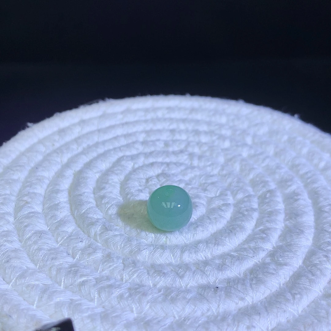 散珠翡翠天然缅甸翡翠单珠苹果绿卡11厚9