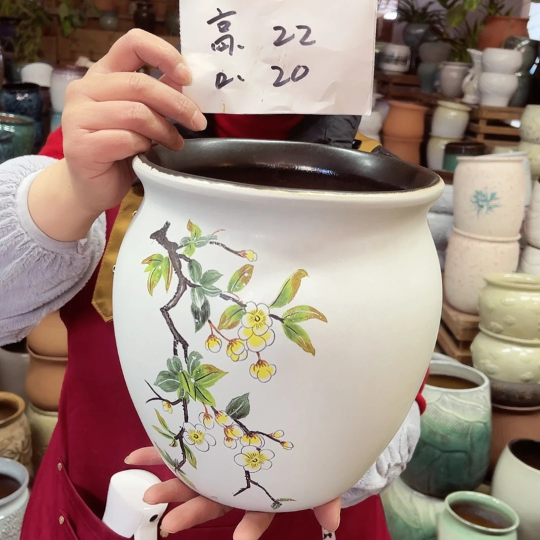 紫砂花盆高度22口径20