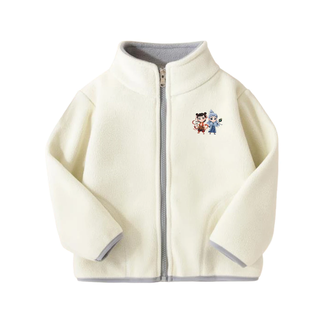 哪吒敖丙童装外套儿童秋冬款奥利绒开衫上衣男女童保暖衣服中大童