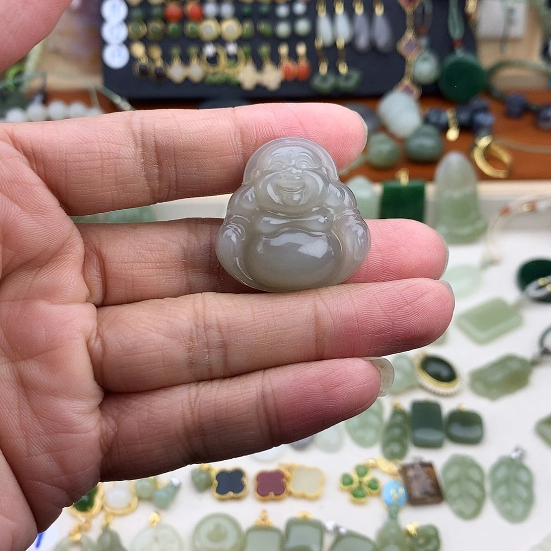 和田玉未镶嵌吊坠(不含链)