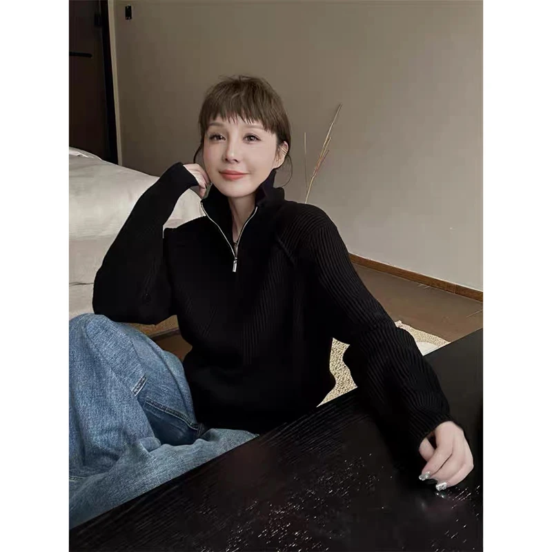 【美拉德色】3613超柔软高品质中领针织毛衣