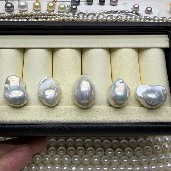 淡水珍珠摆件未镶嵌极光大巴一个
