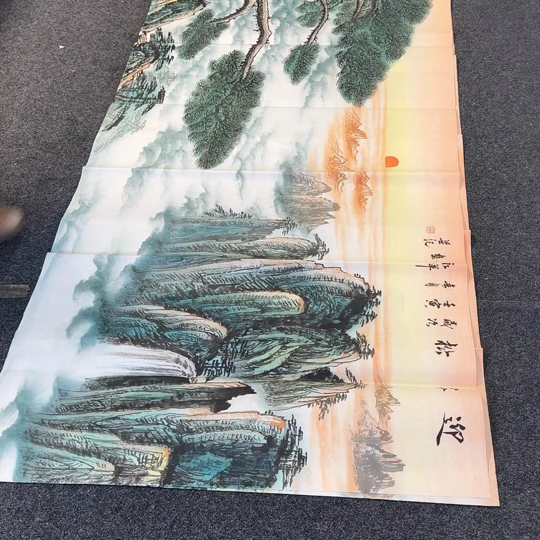 纯手绘国画作品好看小八尺