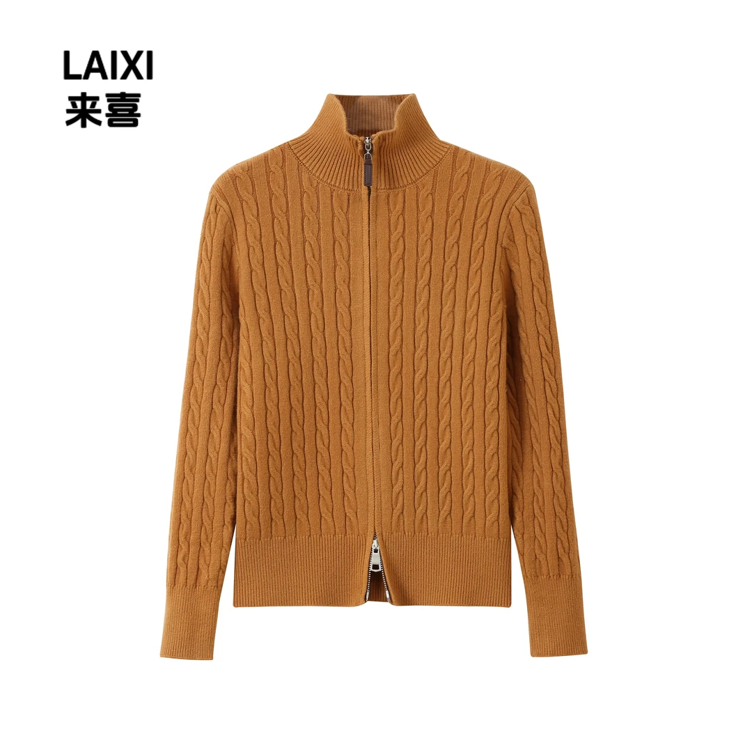 拉链针织秋冬2025新款设计感气质毛衣女新款女别致上衣女装
