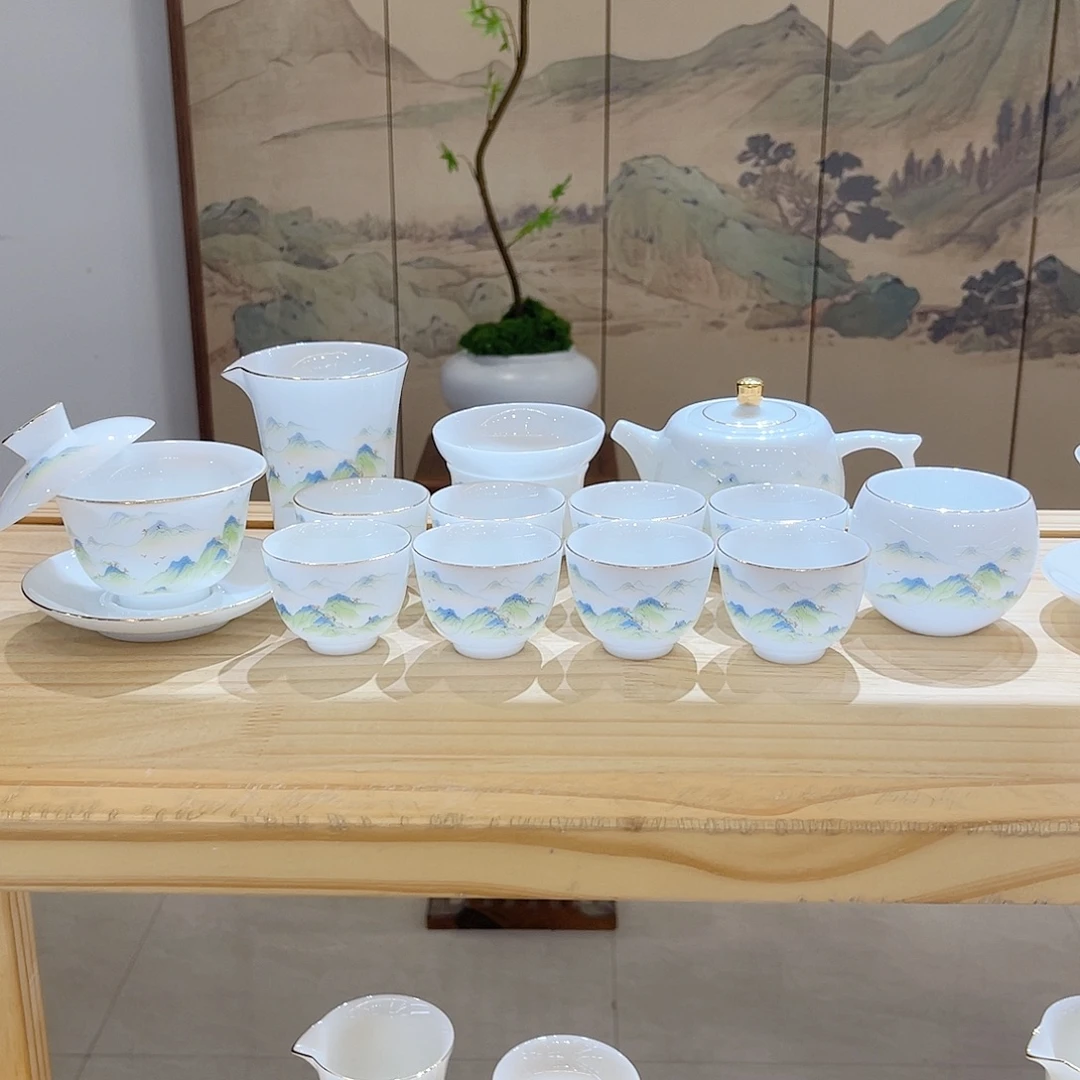 冰种玉瓷14件套装