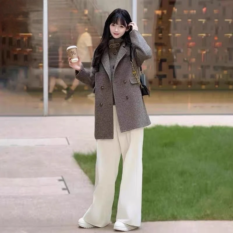 25060高端专享儿童宝妈双面羊毛大衣