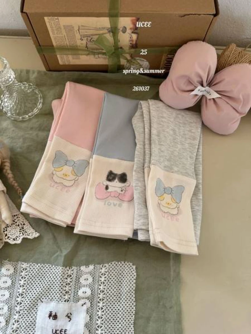 【BaoBao】釉兮春款女宝宝可爱印花打底裤261037