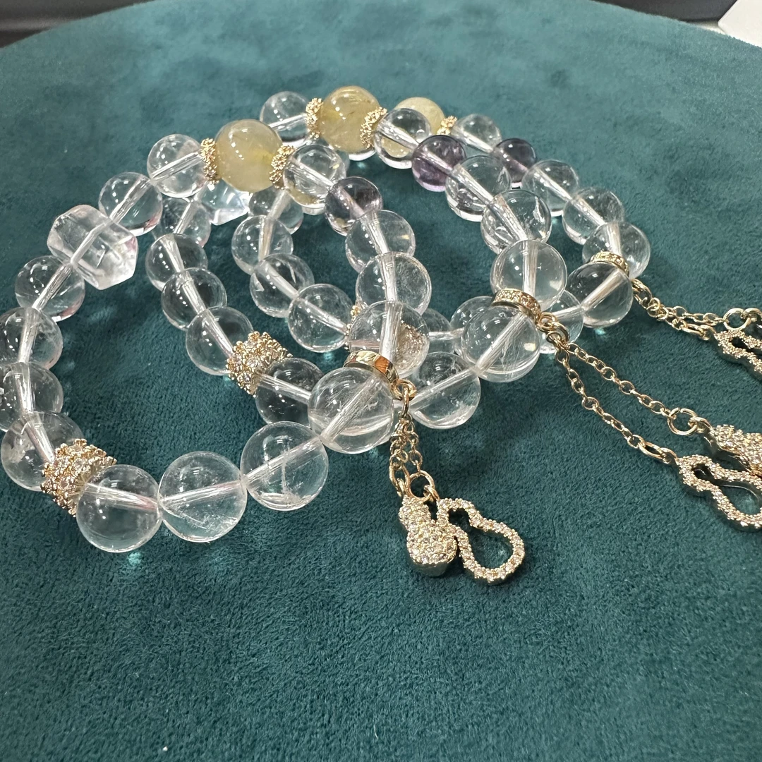 【小院甄选】原创白水晶单圈手链约10mm 多样性发一件 1859EZH