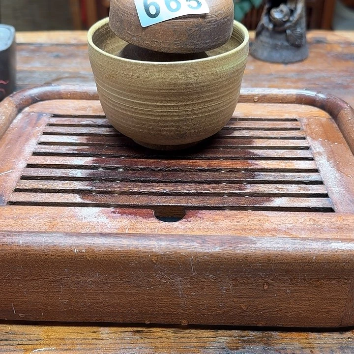 纯手工制作粗陶茶具