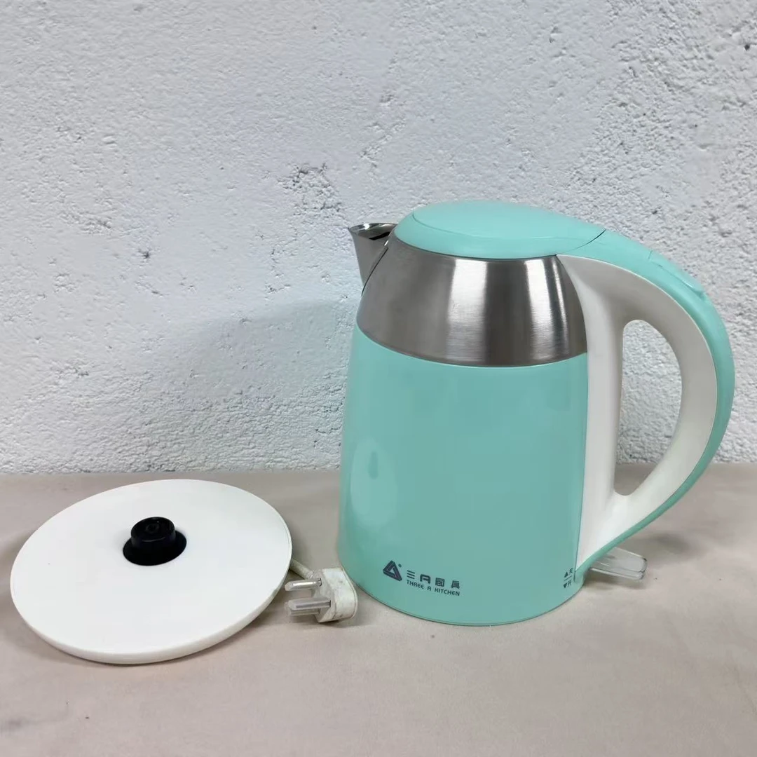 暖熙系列薄荷绿304不锈钢加热热水壶1.7L