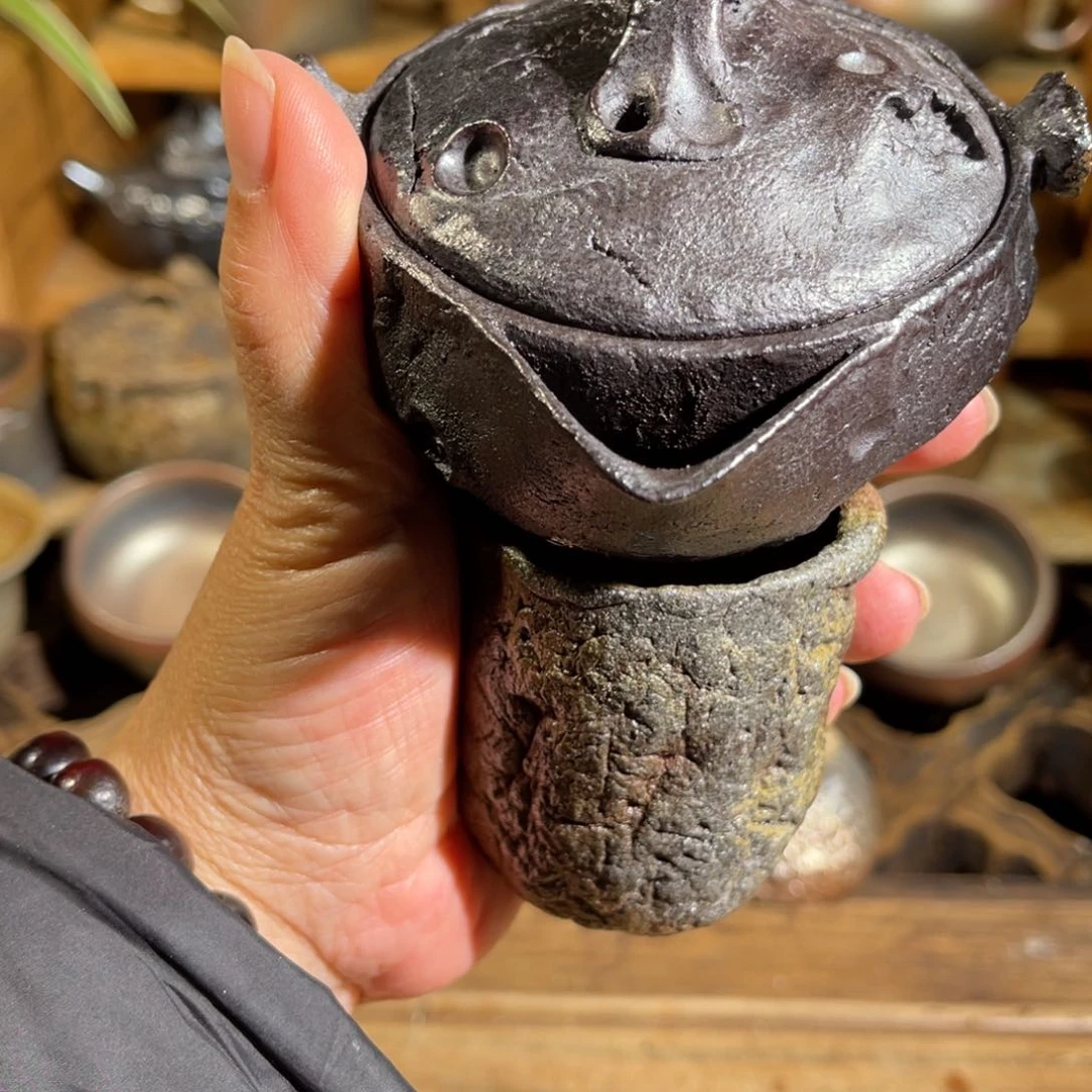 杯少***钧云南高温柴烧茶具