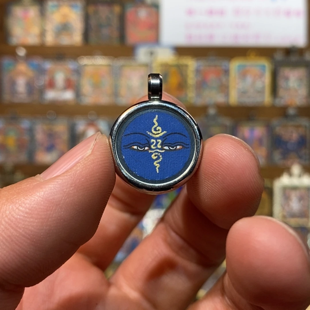 吊坠开播特惠手绘眼睛文殊唐卡