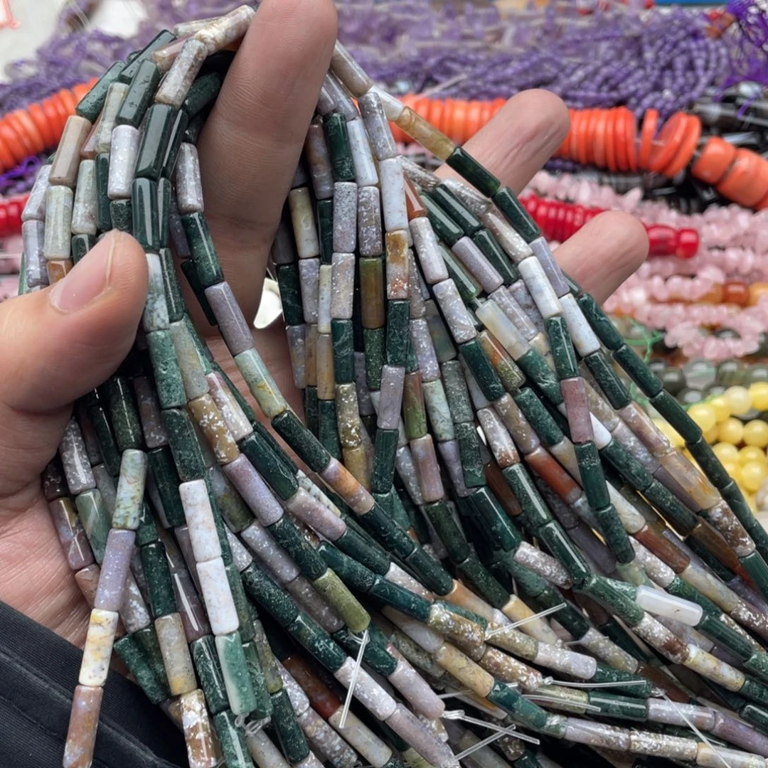 玛瑙/玉髓珠宝半成品未镶嵌一条装4*13印度玛瑙细管