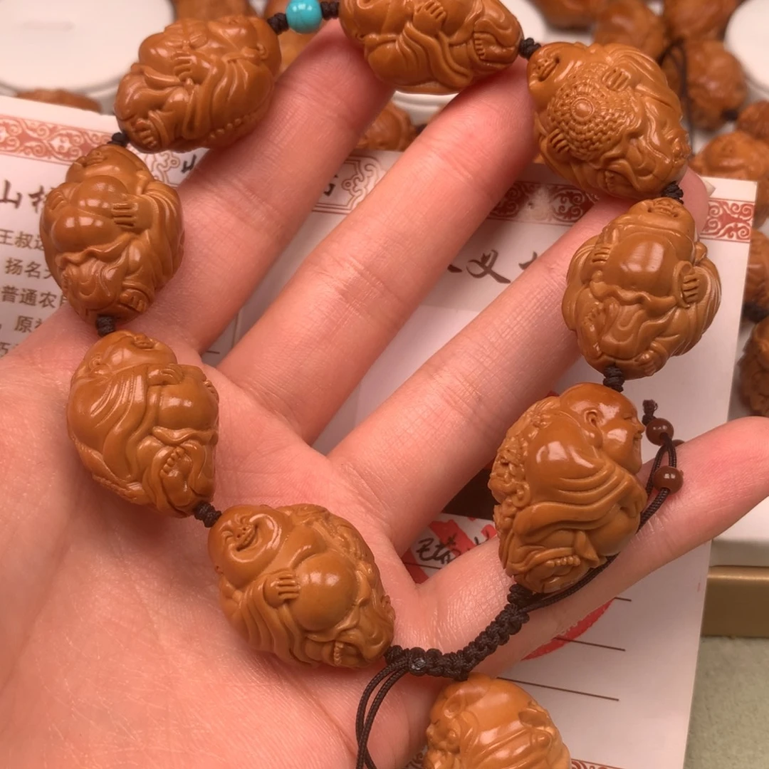 橄榄核手串/手链瑞兽弥勒
