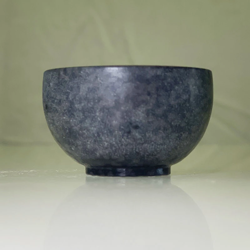 冰碛岩茶杯莲花雕刻手工功夫品茗主人杯家用单个主人杯石头茶杯