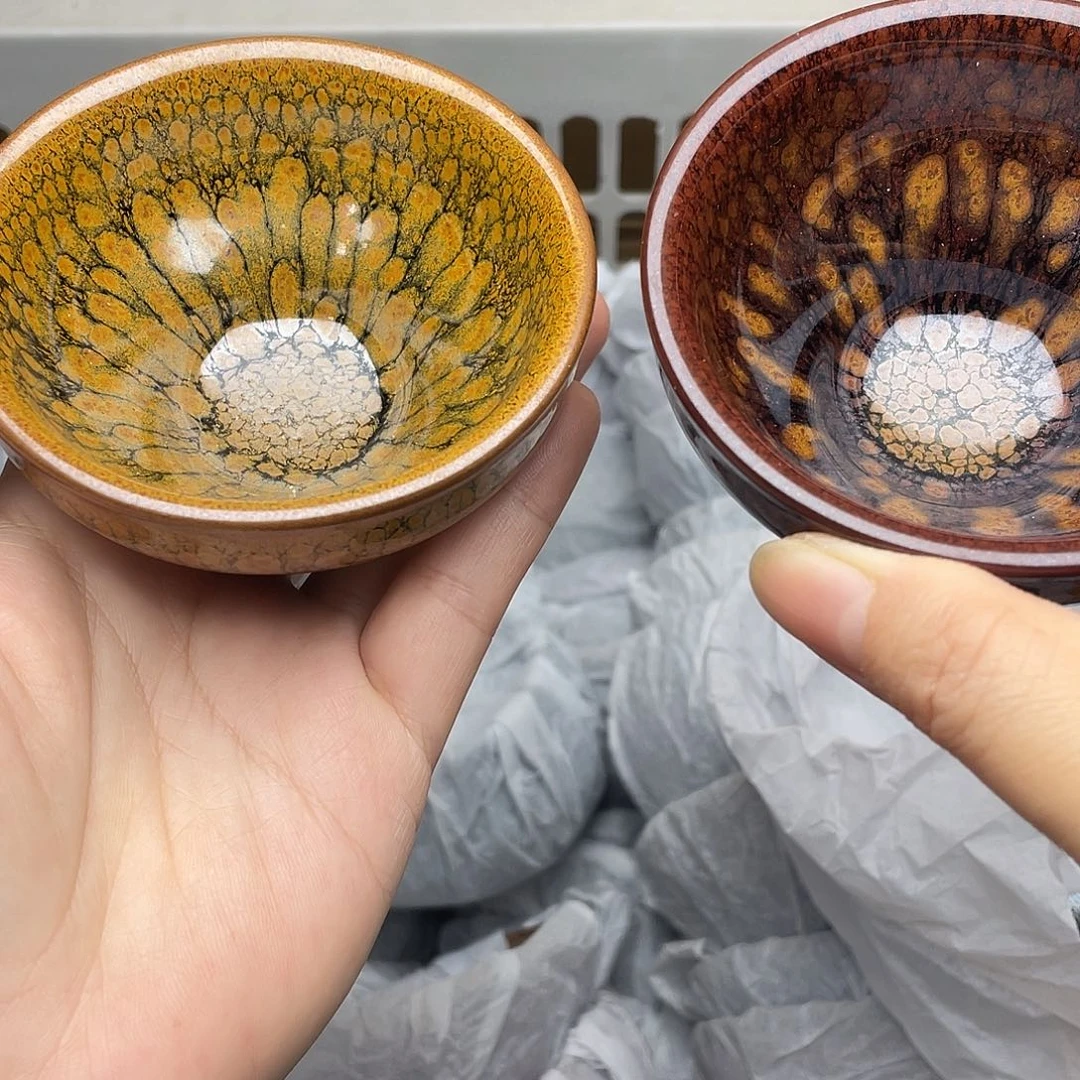 摆件建窑建盏主人杯对杯