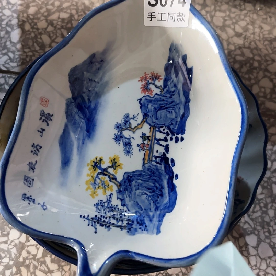 s074 手工手绘老陶泥