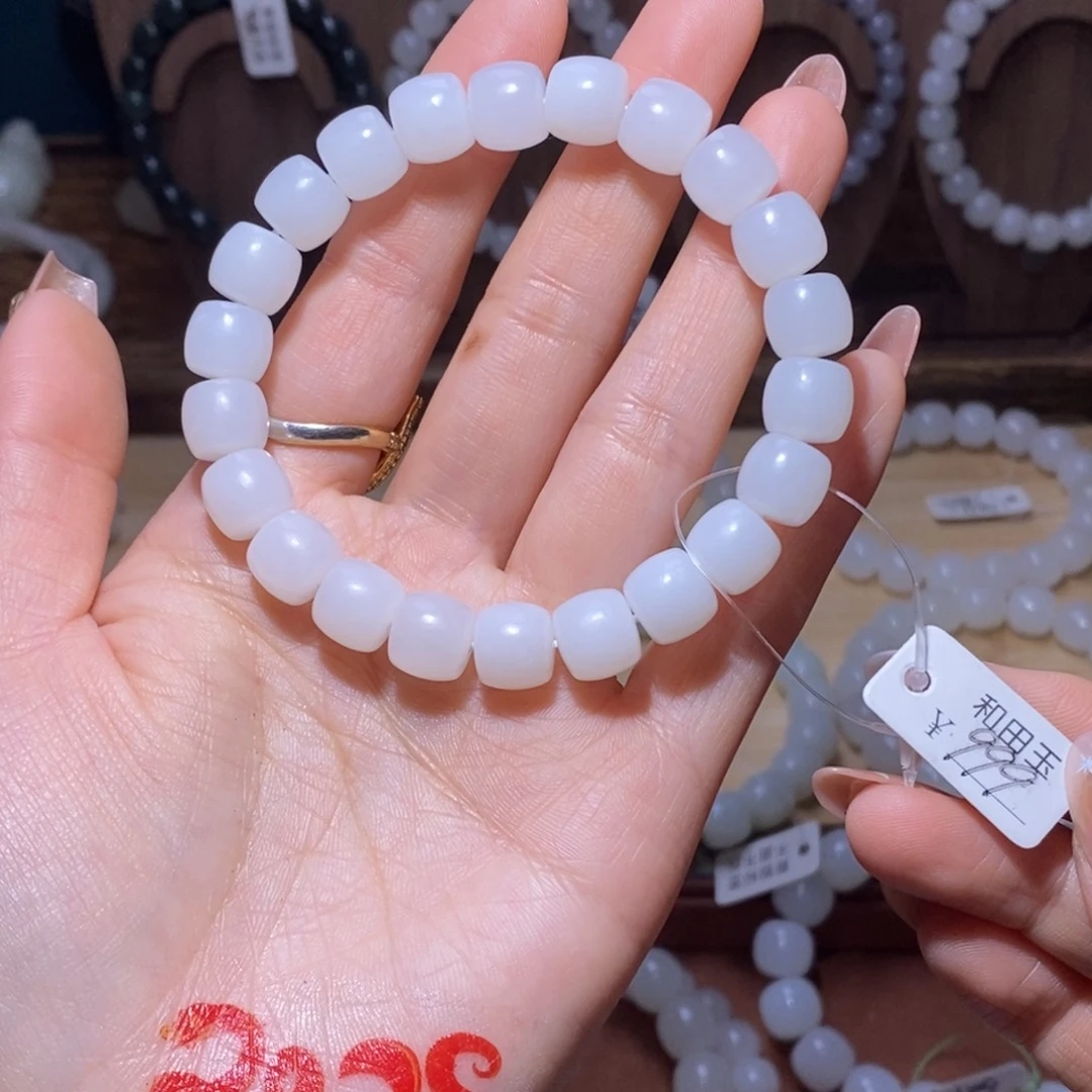 和田玉手串未镶嵌10