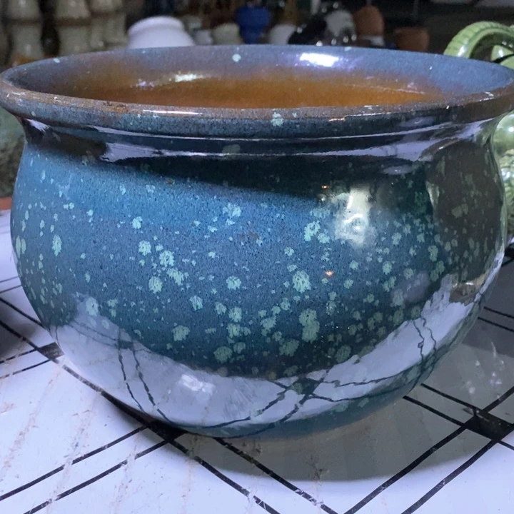 紫砂花盆高约18口约25