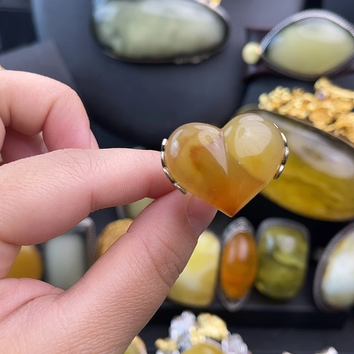 琥珀银S925镶嵌裸石