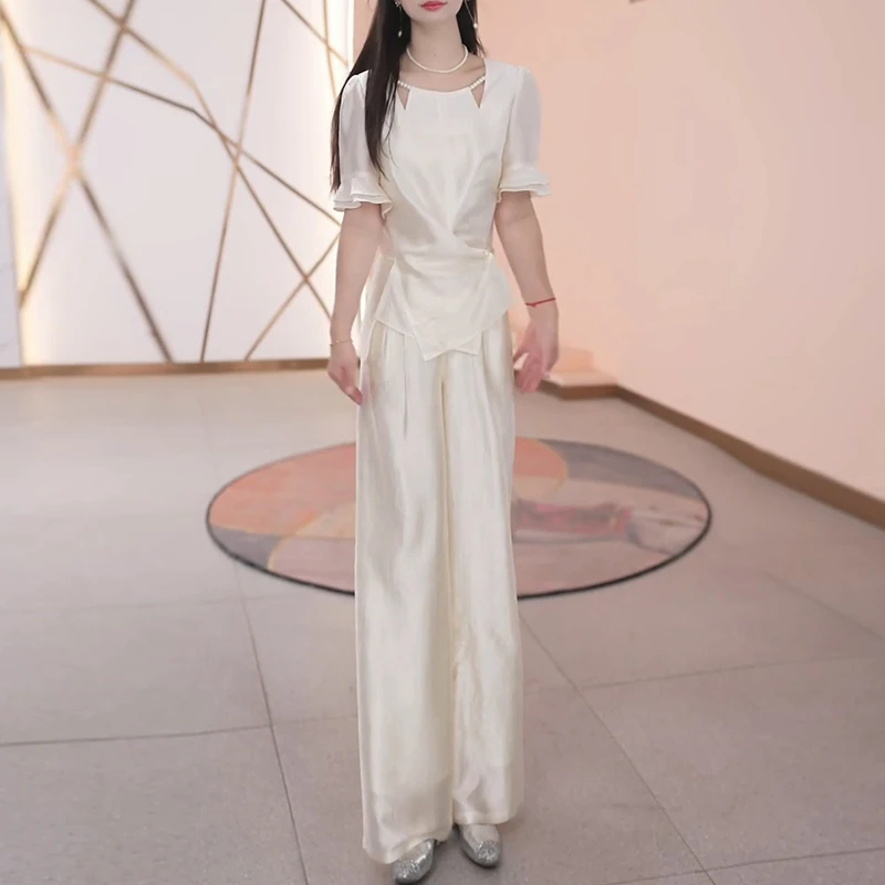 夏季时尚套装显瘦减龄洋气休闲短袖夏装气质百搭薄款两件套女装