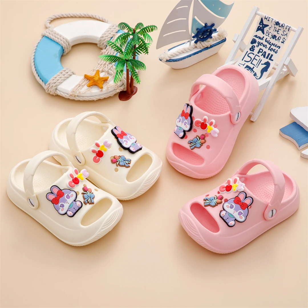 儿童EVA洞洞鞋夏男女童外穿沙滩鞋室外防滑软底中大童宝宝凉拖