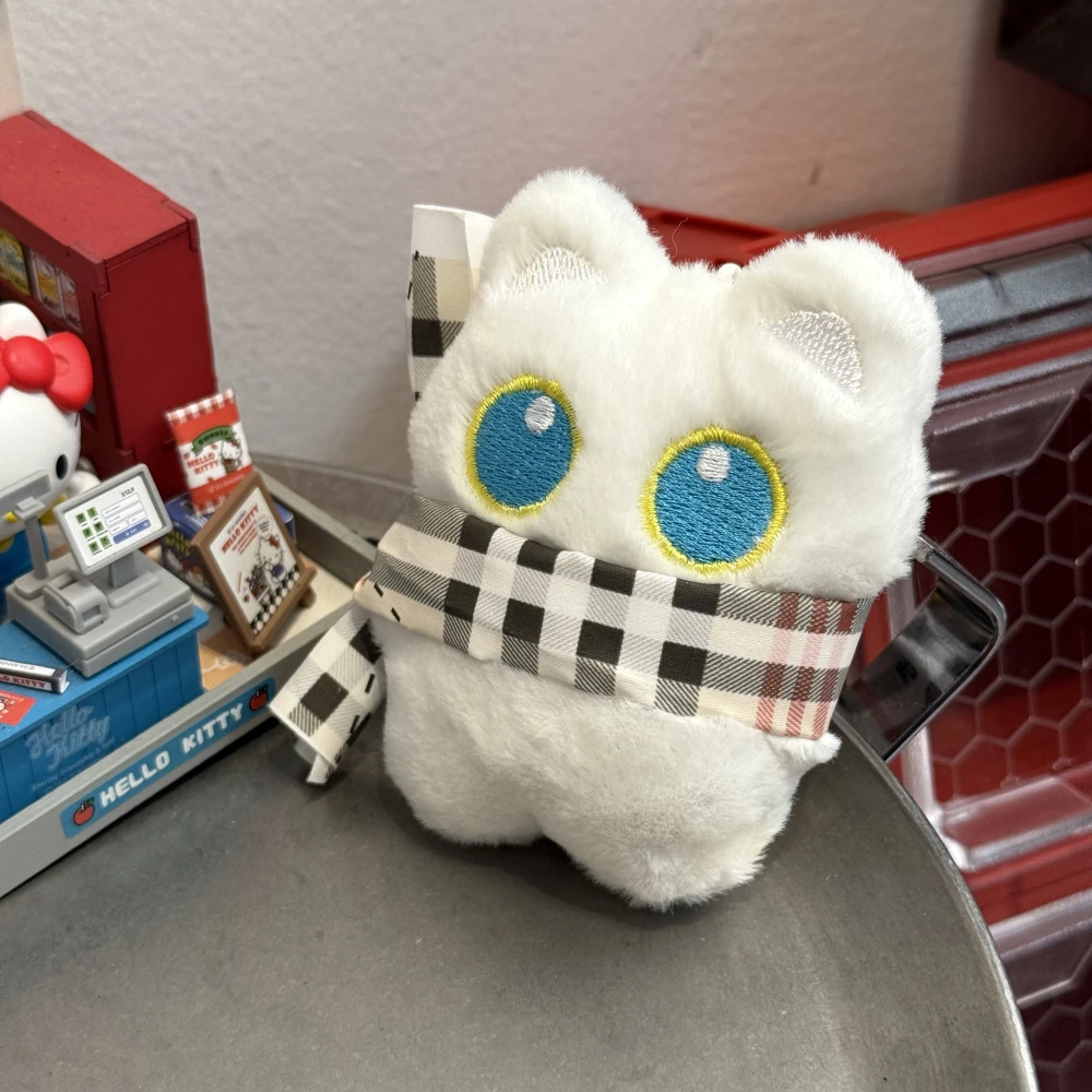 超萌戴围巾小猫小兔小熊公仔可爱百搭书包挂饰毛绒男女