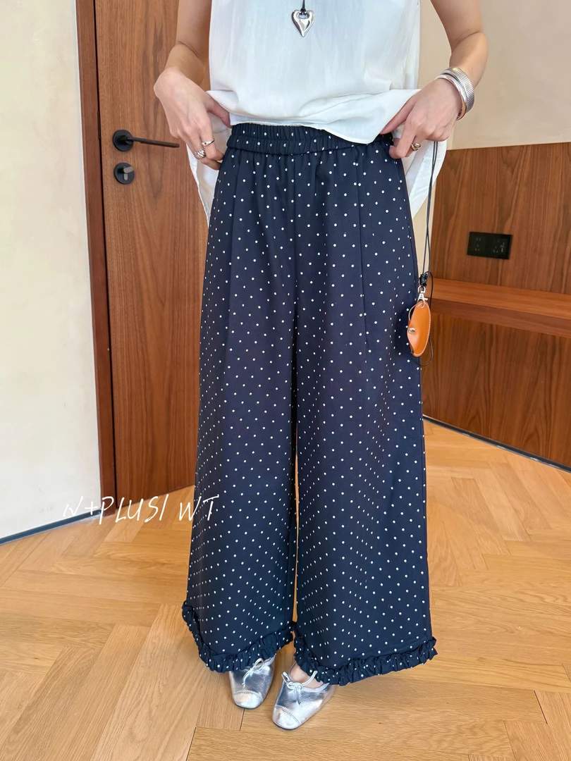 温柔瑶-N+plus秋款福利#“天丝”花边松弛感阔腿裤#9053（裤长96）