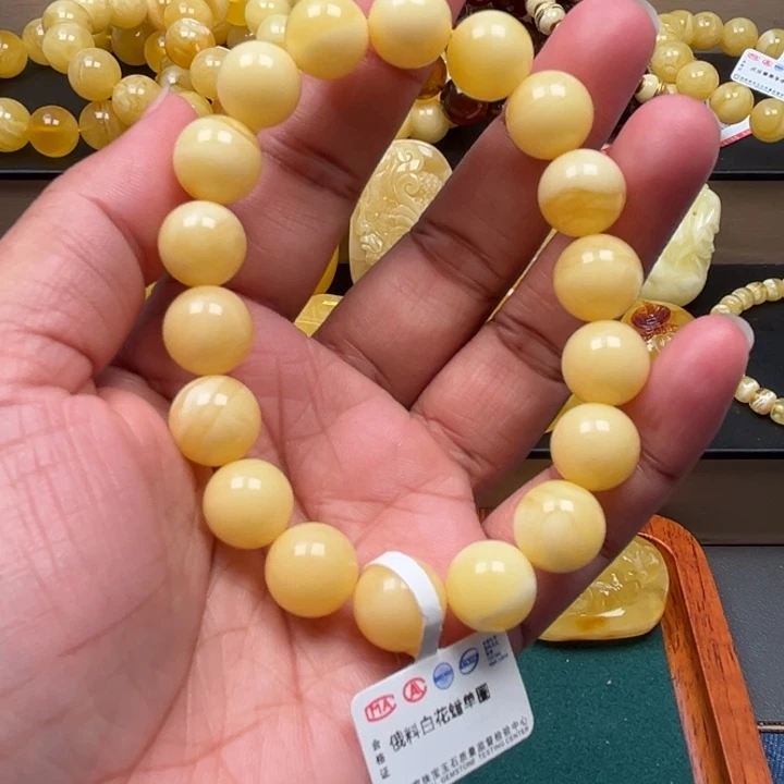 琥珀未镶嵌珠宝奇石M303号11+浓蜡妖花