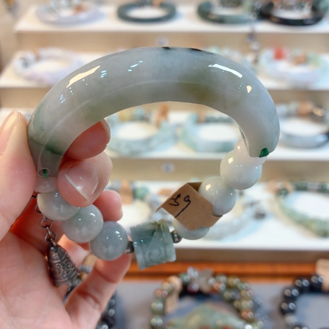 夢***影未镶嵌手链翡翠手串