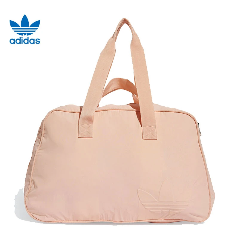 【滔搏联动】Adidas粉珊瑚色三叶草BOWLING BAG双旦礼拎包JN4953