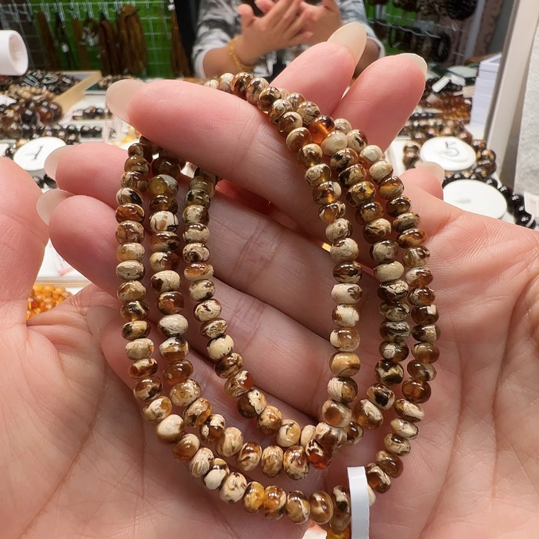 琥珀未镶嵌裸石抚顺琥珀5干白花溶洞