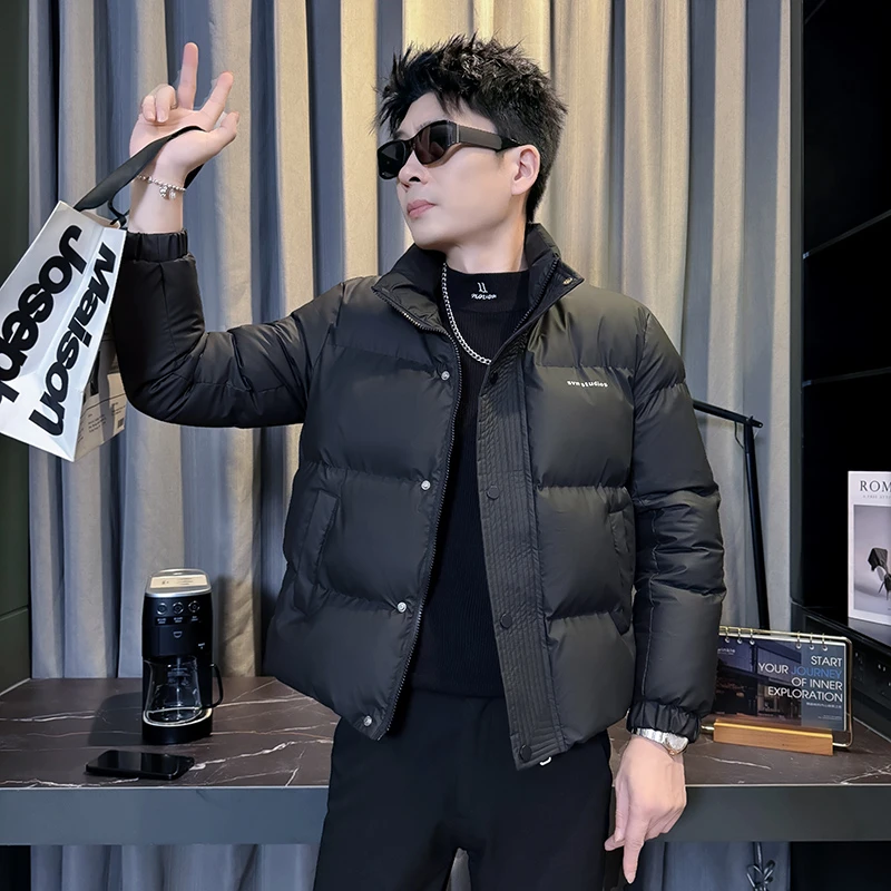 保暖青年连帽棉衣棉服修身百搭韩版立领时尚常规男士短款休闲潮流
