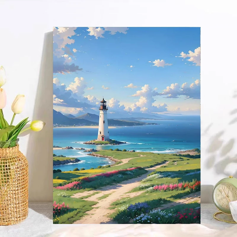 风景玄关装饰画摆件斗柜卡通客厅桌面摆画免打孔卧室无框画