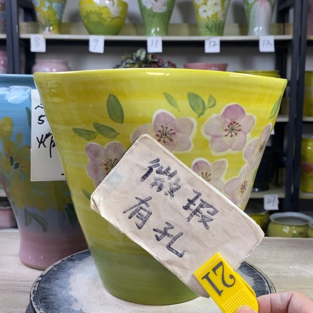 景德镇手工手绘陶瓷花盆