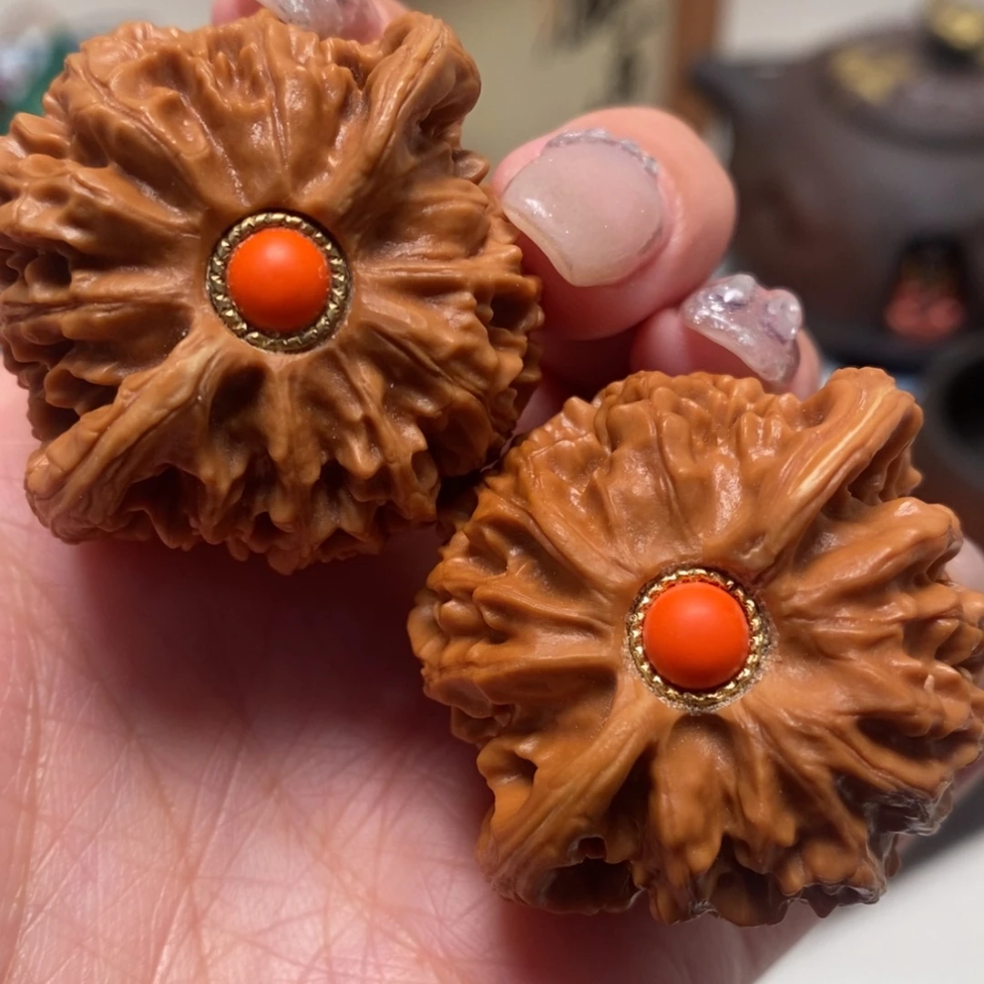 文玩核桃把件41尺寸宫灯狮子头