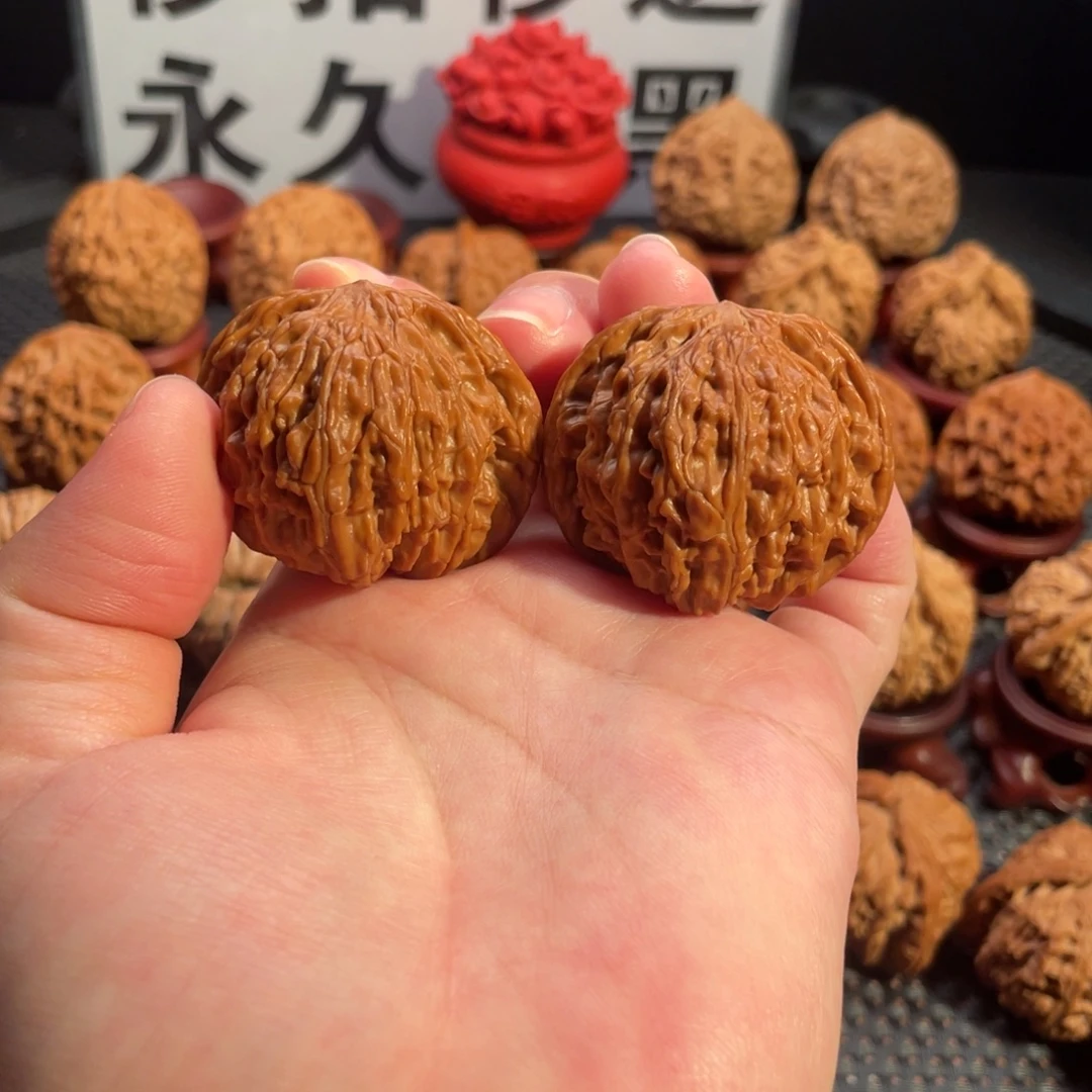 文玩核桃把件全品山地正磨41尺