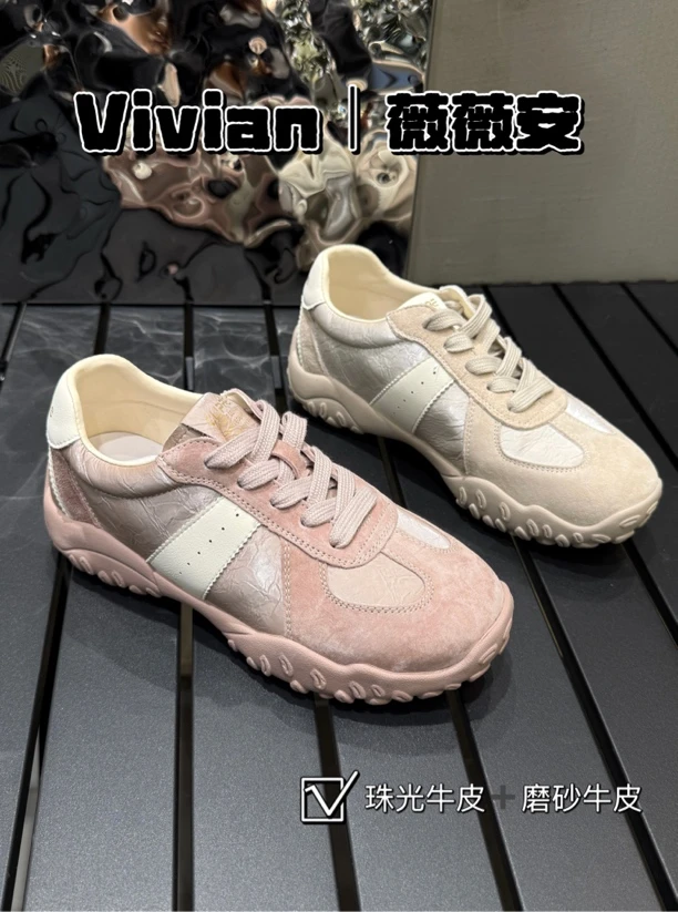 vivian实体店真皮德训鞋