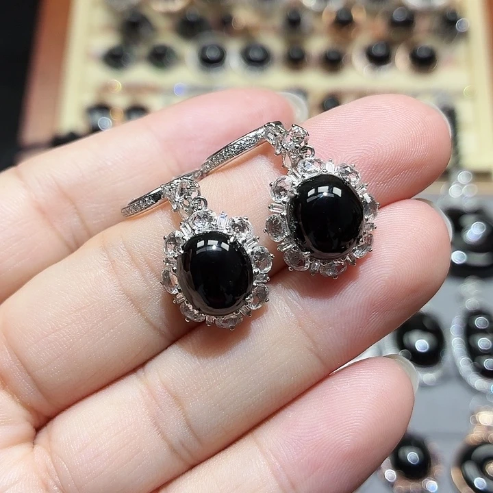 翡翠18K金镶嵌耳饰